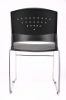 Boss Stack Chair w/Chrome Frame - Black	