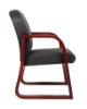Boss Reception Chair - Mah. Col. Arms -Bk