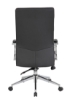 Boss High Back Chrome & Vinyl Exec. Chair - Black