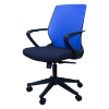Anji Medium Back Mesh Chair w/Arms - Blue