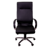 Image High Back Exec Vinyl Chair w/Chrome Base - Blk