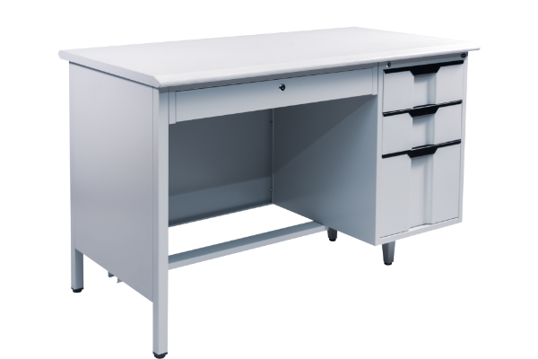 Picture of AD-1200GY Image 1200 x 600 Metal Desk w/Single Pedestal - Grey