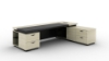 Picture of ET-E1820R WO  Royal 1800 x 2000 Exec. Desk with Side Cabinet - White Oak