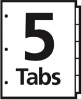 Picture of 42-004 Office Essentials 5 Cell L/S Binder Index #11465
