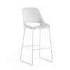 Picture of EC-5268WH Evolve Bistro Chair w/Grey Padded Seat - White