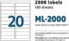 Picture of 46-007 Maco Laser/Inkjet Labels 1x4 (2000) #ML-2000