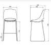 Picture of EC-5268WH Evolve Bistro Chair w/Grey Padded Seat - White