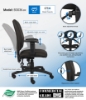 Picture of B3-036BK Boss 3 Paddle Task Chair w/Arms Black
