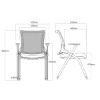 Picture of AA-5324BK Anji Folding Mesh Chair w/Arms on Castors - Black