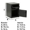 Picture of 09-028 Sentry 20x14x15.6 Large Depository Safe #DH074E