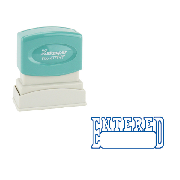 Picture of 75-013A Xstamper Self Ink Stamp Blue ENTERED #1205