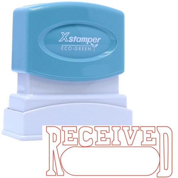 Picture of 75-014E  Xstamper Self Ink Stamp Red RECEIVED #1203