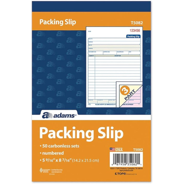 Picture of 07-044D 8x5 Packing Slip (Del) Book (3) Carbonized #TC5082