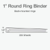 Picture of 04-012C 1" VU O-Ring Binder White #90021