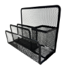 Picture of 24-035 Mesh 4-Part Desk Organizer - Black #J32199
