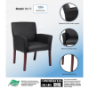 Picture of B6-19BK Boss Med. Back Mahogany Col. Reception Chair - Black