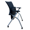 Picture of AA-5324BK Anji Folding Mesh Chair w/Arms on Castors - Black