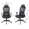Picture of EC-5385BK Evolve H.B. Mesh w/Headrest Chair - Black
