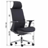Picture of EC-5395BK Evolve Chrome Base H.B. Vinyl Chair w/Headrest - Blk