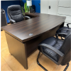 Picture of ED-0018BW Echo 1800x1800 Exec Desk w/Pedestal - Bk/Walnut