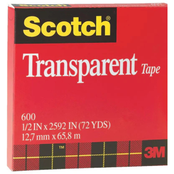 Picture of 82-009 3M 1/2x72 Transparent Tape 12x66 #600